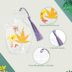 TaoBary 91 Pcs DIY Handmade Transparent Dried Flower Bookmark Set Include - Image 4