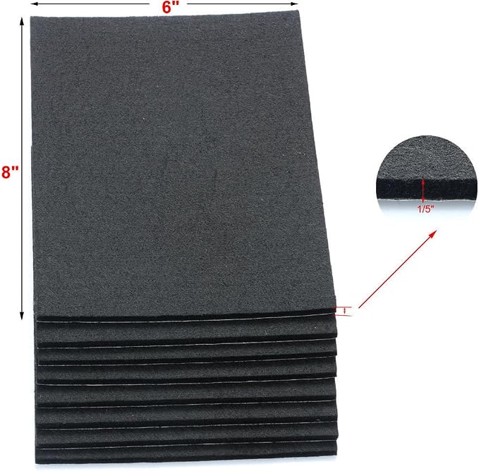 6" X 8" X 1/5" Thick Heavy Duty Felt Sheets - Image 2