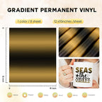 Tintnut Gradient Permanent Vinyl 8 Pcs12x10in Black Yellow Adhesive Vinyl | - Image 2