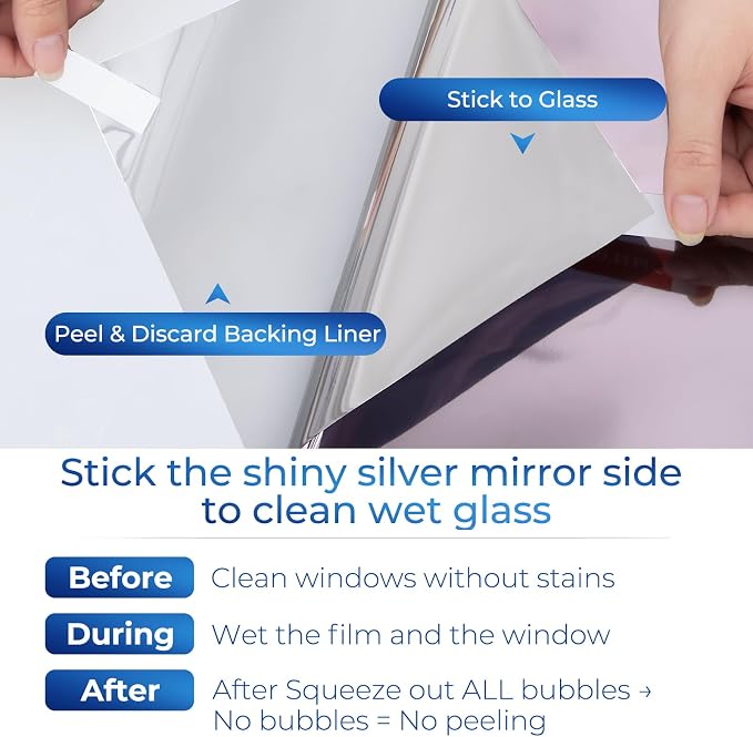 Coavas Window Privacy Film Daytime See Out Not in, 98% UV Blocking Heat Control - Image 7