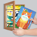 Kids Art Frames, 8.5x11 Front Opening Kids Artwork Frames Changeable, Dark - Image 4