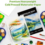 Soucolor Watercolor Paper Pad 9x12 140lb Cold Press 40 Sheets Art Supplies | - Image 5