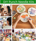 Punch Needle kit for Beginners – Sweet Cute Bunny Embroidery Set, Punch - Image 6