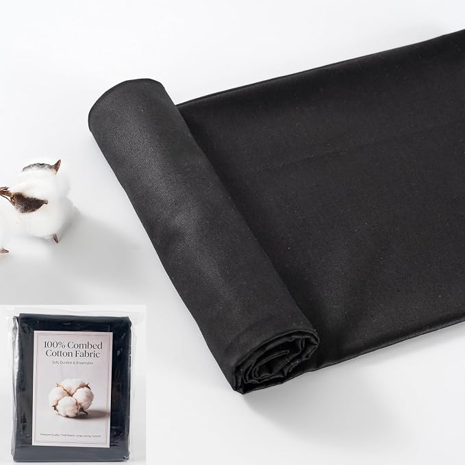 100% Combed Cotton Fabric by The Yard, 66 inches Wide, Premium Soft Breathable by CNSUPMK