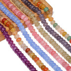 Songxi 5x8mm Natural Green Colored Jade Stone Rondelle Beads, Gemstone - Image 8