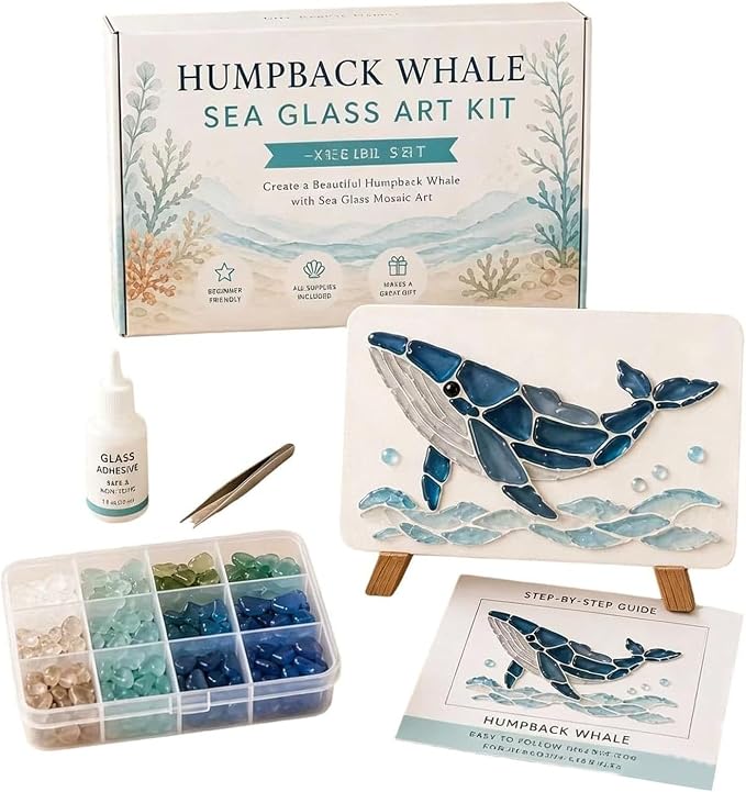 DIY Sea Glass Mosaic Art Kit-Ocean Themed Craft Kit by Unknown