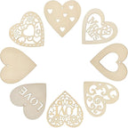 40 Pcs Unfinished Wood Heart Cutouts - Image 7
