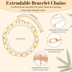 Jupwalz 478 Pcs Gold Charm Bracelet Making Kit - Image 4