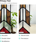 Faux Stained Glass Effect Window Privacy Film, Original Hand Drawn Static Cling - Image 2