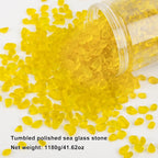 QEQEKAKA Sea Glass Stones for Crafts About 2.75LB Yellow Glass Pebbles - Image 4