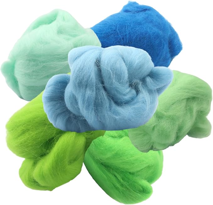 Needle Felting Wool Set, 8 Colors | 10g Each Pack, 2.8 Oz Total, Roving Yarn - Image 2