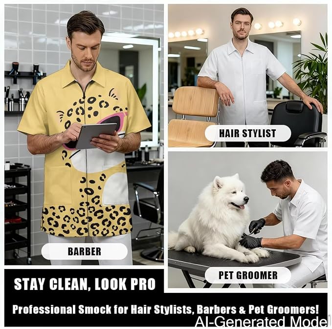 Professional Grooming Smock Unisex, Water Resistant Anti-Static | Hairdresser - Image 4