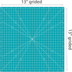 Rotating Self Healing Cutting Mat 14"x14", Square Sewing Cutting Mat Board - Image 3