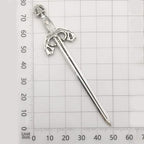 12pcs Craft Supplies Antique Silver Swords Knife Bookmark Charms Pendants - Image 6