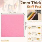 2mm Stiff Felt Sheets 12" X 12" | Thick Polyester Felt Material, DIY Craft - Image 3