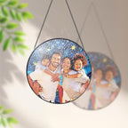 Custom Family Photo Suncatcher, Personalized Faux Stained Glass Window Hanging - Image 9