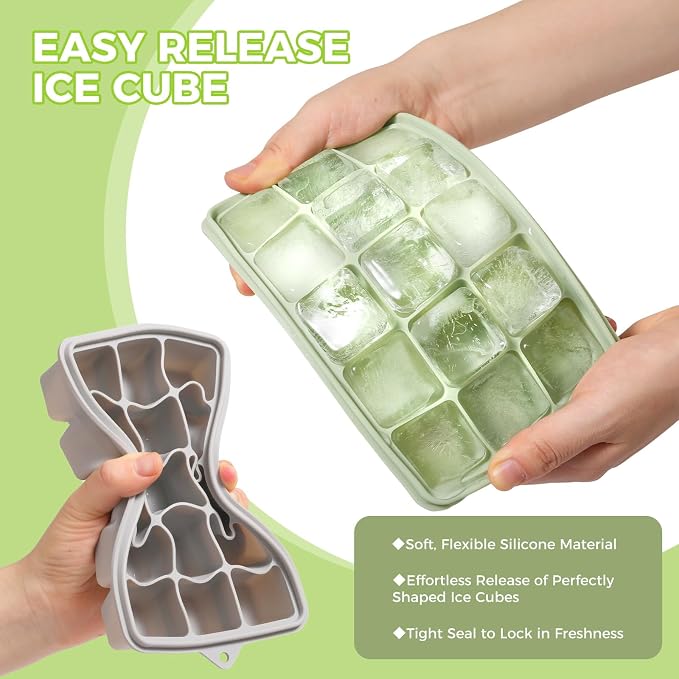 4-Pack Silicone Ice Cube Trays - Image 2