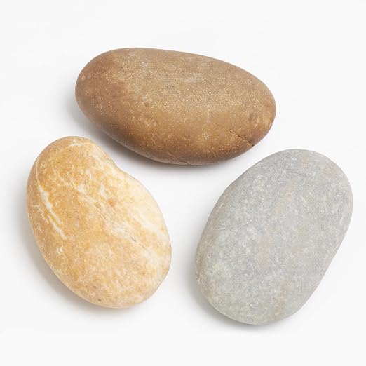 20 LBS Large Natural River Rocks，3-4 Inch Decorative Large River Rocks by LOOIOOJ