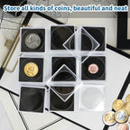 20 Pcs Adjustable Acrylic Coin Holder, Coin Collection Cases - Image 6