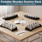 Soulchen Plastic Domino Holders Set of 4 Domino Racks Trays Stands Mexican - Image 5