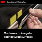 3M Super-Strength Molding Tape, 1/2 in x 15 ft, High Strength Double-Sided - Image 8