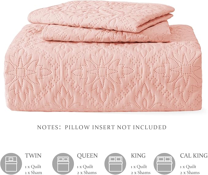 Exclusivo Mezcla California King Quilt Bedding Set, Lightweight Soft Bedspreads - Image 6