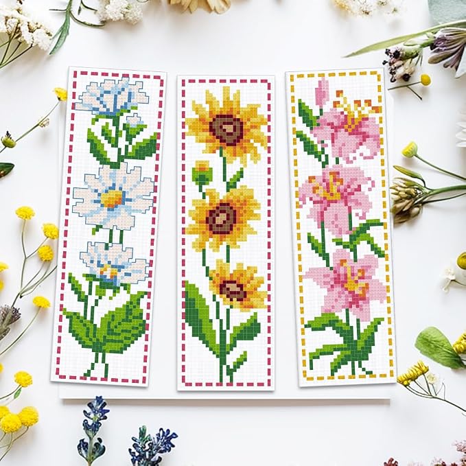 ACRNIGHEET 6PCS Cross Stitch Bookmark Kit - Image 4