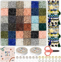 Box-O-Beads Earth Tones Clay Beads Bracelet Making Kit – 6, 000 Pieces Premium by FelixLeChef