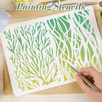 Geometric Texture Stencils for Crafts Reusable 16Pcs Stencils | DIY Art - Image 6