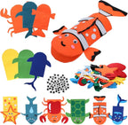 Liliful 24 Pcs Ocean Animals Hand Puppet Making Kit Felt Arts and Crafts Puppet by Liliful