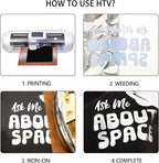 FUNKAKA Heat Transfer Vinyl Soft Silver HTV Rolls - Image 4