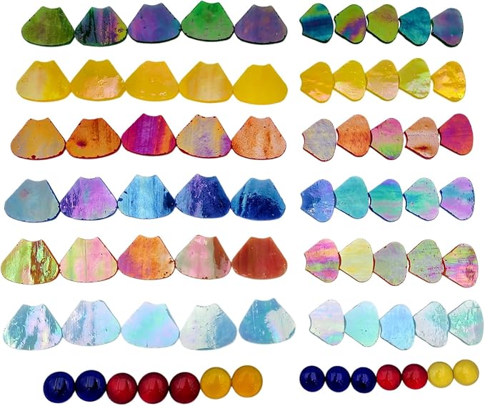 Esweny 12 Flower Stained Glass Mosaic Tiles - Image 6