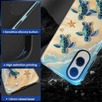 for Samsung Galaxy S25 Edge Case, Sea Turtle Beach Pattern Glossy 2 in 1 - Image 4