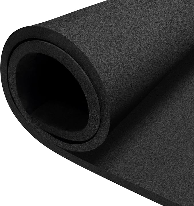 biguphate EVA Foam Roll - 10mm Black Ultra High Density Craft Foam - 15 x 39 by Biguphate