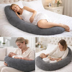 Pregnancy Pillow for Side Sleeping, 74 Inch C Shaped Long Body Pillow, Sleep - Image 7