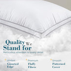 viewstar Bed Pillows Set of 2, Hotel Quality Cooling Down Alternative Gusseted - Image 5