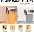 SHOWIN Thick Candle Jars for Making Candles 16 Pcs, 7 OZ Empty Jars - Image 2