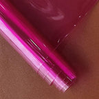 HYANG Dark Pink Transparent PVC Super Clear Holographic Vinyl Faux Leather - Image 3