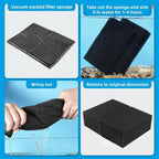 AQUANEAT 2 Pack Aquarium Bio Sponge Filter Media Pad Cut-to-Size Open Cell Foam - Image 6