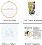 Louise Maelys Cat Bicycle Embroidery Kit - Image 2