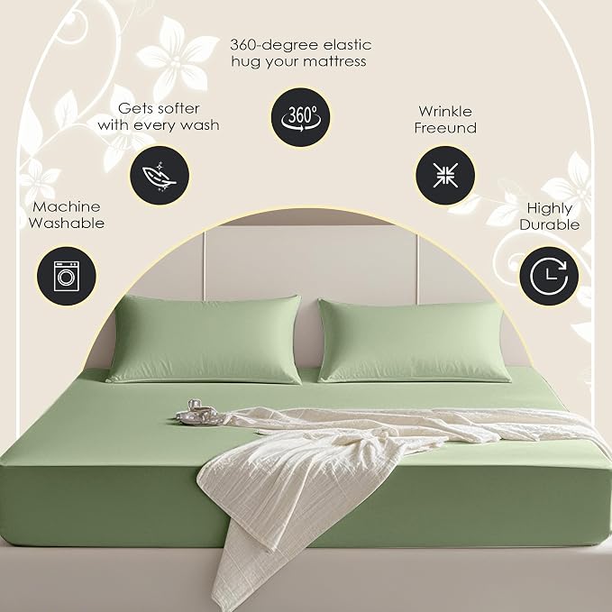 FreshCulture California King Fitted Sheet Only – Premium Hotel-Quality Fitted - Image 4