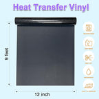 DUEUIOE Black Glitter HTV Heat Transfer Vinyl Roll - Image 3