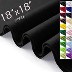Black Felt Fabric Sheets 18" x 18" 1.6mm Soft Craft Felt Squares | Soft Precut by AblemeDeco