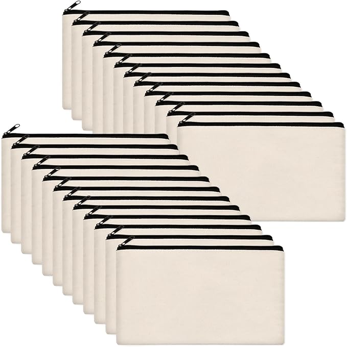 Legigo Blank Canvas Bag Zipper Pouch Makeup Bags Bulk by Legigo