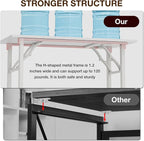 TEMI Long Computer Desk Folding Table - Image 6