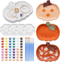 MotiMind 4 Set Ceramics to Paint Pumpkin Jewelry Tray Ready to Paint Your Own by MotiMind