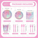168Pcs Iridescent Birthday Party Decorations - Image 2