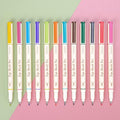 WRITECH Brush Tip Marker Pens: Artist Markers Flexible Tip Water Based 12ct by WRITECH