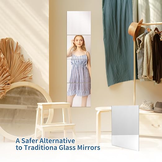 4 Pack 8 x 12 Inch Silver Mirrored Acrylic Sheets | 1/8 Inch Thick, Plastic - Image 7