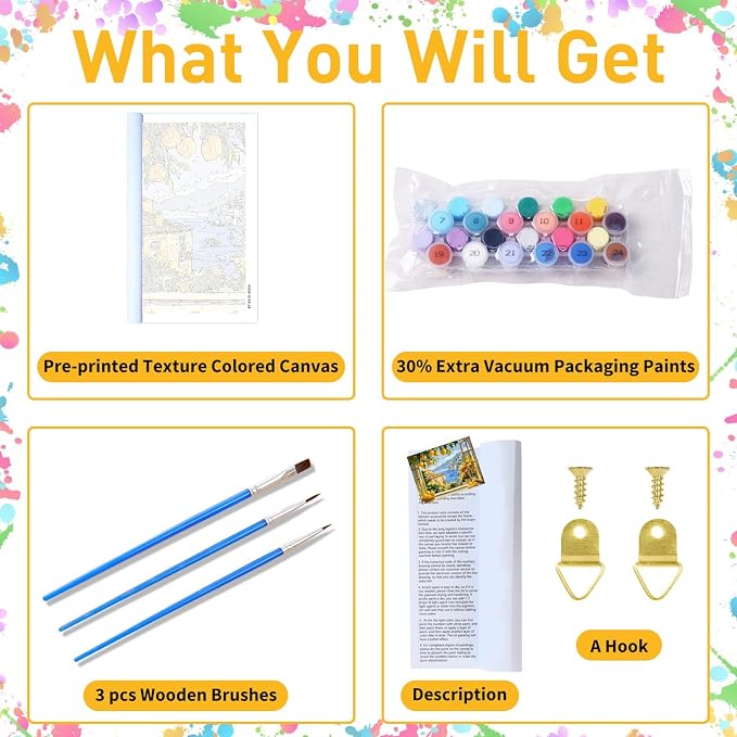 Paint by Numbers Kit for Adults, Lemon Paint by Numbers Kit for Adults Beginners - Image 3